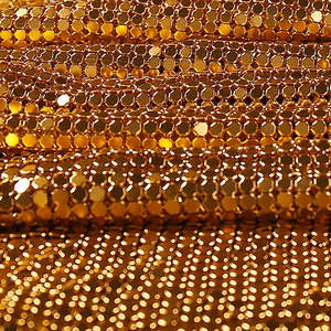 Vestido de Fiesta Largo Estilo Malla Metálica con Estampado de Poliéster, Corte Imperio, Disponible en Tallas XS a XL - Product Image 3