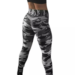 Mallas ajustadas supersuaves y transpirables de alta calidad con diseño de camuflaje para mujer, mallas ajustadas de alta calidad para mujer - Product Image 4