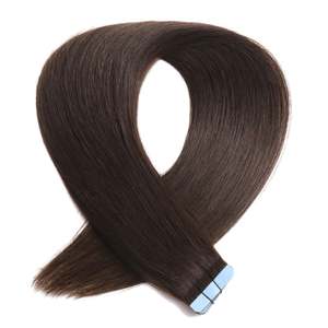 <b>Tape</b> Hair Extensions 100% Remy Human Hair 8-30 Inches Loose Wave 12A Dark <b>Brown</b> - Product Image 1