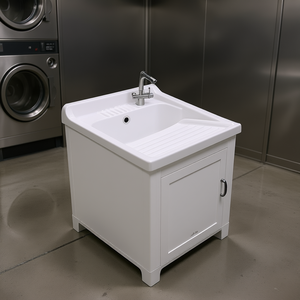 Mobile Lavabo in Resina 45x50x85 cm per Uso Interno/Esterno, Attrezzatura Commerciale per Lavanderia - Product Image 4
