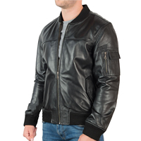Blouson aviateur en cuir d'hiver classique personnalisé en gros Vestes en cuir entièrement personnalisées pour hommes