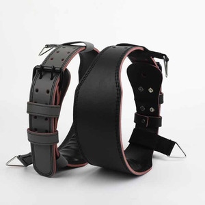 เข็มขัดยกน้ำหนักหนังแบบปรับได้สำหรับผู้ชายผู้หญิงเข็มขัดยกน้ำหนักเล่นยิมแบบปรับได้ - Product Image 5