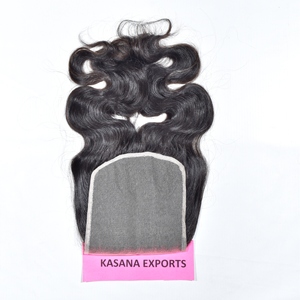 Venta al por mayor de cabello humano 100% virgen indio Remy, onda corporal 6x6, onda profunda, sin cutícula, color natural, encaje completo, fácil de usar. - Product Image 1