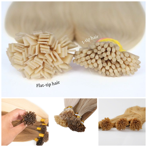 Extensions de cheveux humains Remy blond cendré à pointe plate Amélioration permanente du volume et de la longueur - Product Image 1