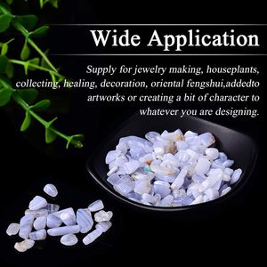 ALIZA AGATE EXPORTS Natural Angelite <b>Crystal</b> <b>Chips</b> Polished Gemstones Irregular Shape Decorative for Chakra Feng Shui Home Decor - Product Image 6