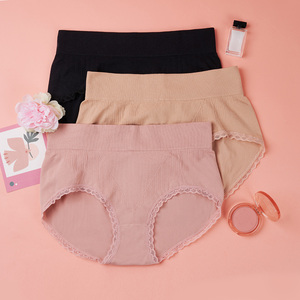 Cecina กางเกงในบิกินี่เอวสูงของผู้หญิงชุดชั้นในสีพื้นสำหรับทุกวันทำจากโพลีเอไมด์92% 8% สแปนเด็กซ์ผ้าทอโลโก้เอวขายดี - Product Image 4