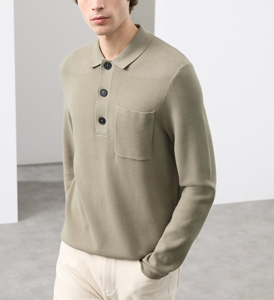 Camiseta Polo de Manga Larga para Hombre, 100% Algodón, de Alta Calidad, Personalizable (OEM), Varias Opciones de Color - Product Image 3