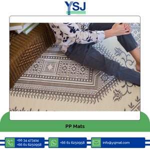 Thailand Origin Supplier of Standard Quality Modern Design 100% Recycled Outdoor Carpet Plastic Polypropylene Woven Mats - Product Image 4