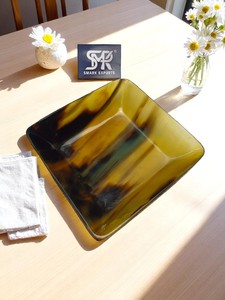 Plateau carré élégant en corne de buffle naturelle poli pour servir des collations à manger ou un accessoire de cuisine à domicile décoratif - Product Image 5