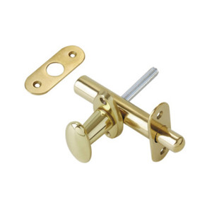 Catenaccio a cremagliera con pomolo B.T. mm.80 in ottone lucido - Product Image 1