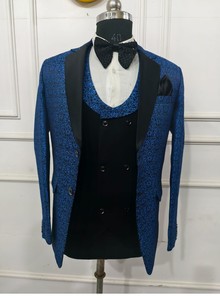 Collection 2024 : Costumes de mariage élégants pour hommes, tenues de soirée, costumes de dîner, broderies exquises, tailles plus grandes disponibles - Product Image 5