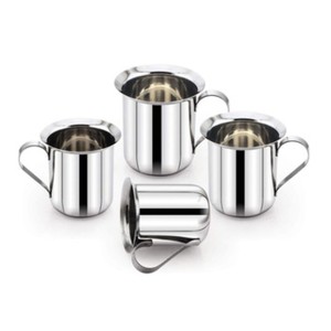 <b>Set</b> of 4 Silverware Moscow Mule Mugs in Stainless Steel Versatile Sizes for Stylish Barware and Tableware Kitchen Accessories - Product Image 1