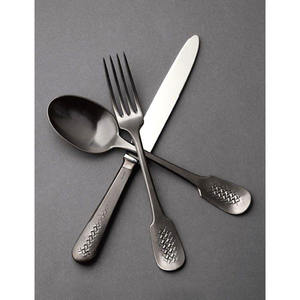 Ensemble de cuillères à salade polies en or Cuillère décorative pour mariage Cuillère à salade Long triangle Design Poignée en marbre noir et blanc - Product Image 3