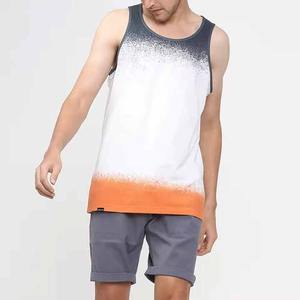 Camiseta sin mangas personalizada para hombre al por mayor, camiseta de entrenamiento transpirable de secado rápido para Yoga, Fitness, camisetas deportivas de sublimación tejidas de estilo informal - Product Image 4