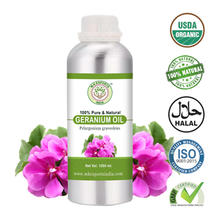 Huile essentielle de géranium pur de qualité cosmétique pour les sérums, les crèmes et les toners. - Product Image 2