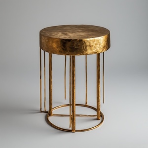 Table d'appoint moderne artisanale en métal coulé sur mesure Table de console de lancement en miroir pour la maison Hôtel Restaurant Meilleur prix - Product Image 4