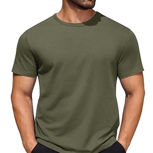 Camiseta de manga corta de algodón con cuello redondo para hombre, camisetas para hombre, camiseta de manga corta de algodón, camisetas Unisex informales con logotipo personalizado - Product Image 1