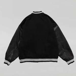 Veste universitaire surdimensionnée d'hiver pour hommes Veste vintage brodée d'université pour hommes - Product Image 2