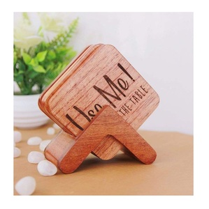 Juego de posavasos de té de madera de pino personalizado de alta calidad para escritorio de oficina o alfombrillas y almohadillas de madera de calidad para el hogar - Product Image 5