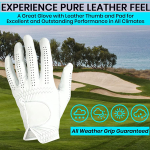 Gants de golf personnalisés en cuir Cabretta avec logo, antidérapants, sangle de poignet réglable et fermeture auto-agrippante pour hommes - Product Image 4