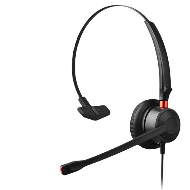 High Quality Professional Wired Telephone Headset with Noise Cancelling Feature for Call Centers and Office Use