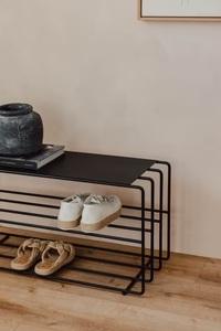 Modern Metal <b>Shoe</b> <b>Rack</b> Space Saving Entryway Organizer Durable Multi Tier Stand Sleek Design Easy Assembly <b>Storage</b> Home Use - Product Image 3