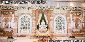 Incroyable réception de mariage mise en scène Décoration de scène de réception de mariage indien Cadres de scène de mariage indien Décoration - Product Image 4