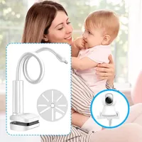 Support de Moniteur Bébé, Support de Caméra Bébé, Bras Long Télescopique, Rotation à 360 Degrés, Étanche, Hauteur Réglable, pour Bureau et Lit