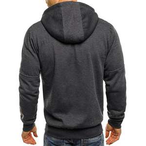 Sweat-shirt à capuche vierge de haute qualité en molleton de coton de 280 à 390 g/m² avec fermeture éclair pour hommes – Vente en gros - Product Image 2