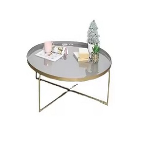 Mobilier de table moderne et élégant en métal doré avec design pour la maison, la chambre, le salon, la cuisine, la salle de sport à usage décoratif - Product Image 1
