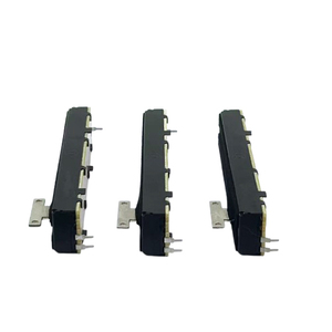 Venta caliente B10K Linear Dual Fader Slider 60mm T Shaft Low Smooth Rotary Potenciómetros y reóstatos - Product Image 1