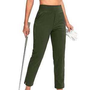 Pantalones de Golf con corte de bota al tobillo elásticos 7/8 para mujer, ligeros, de secado rápido, rendimiento deportivo, informales, 5 bolsillos, cintura media, Parte delantera plana - Product Image 2