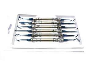 Kit de Instrumentos dentales compuestos 6-pcs Plasma Blue Tip Relleno compuesto Dental Scalar Set dental set instrumentos quirúrgicos - Product Image 4