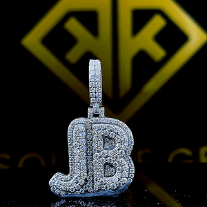Custom 925 Silver Moissanite Diamond Pendant Iced Letter M with VVS Baguette <b>Initial</b> Hip Hop Fine Jewelry with Link <b>Chain</b> Charms - Product Image 1