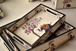 Fabricant de boîtes à bijoux en MDF Vente à chaud Cadeaux et artisanat Boîtes en bois Panneaux muraux fabriqués en Inde - Product Image 4