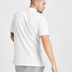 100% coton vêtements actifs pour adultes pour T-shirts polo haute personnalisable solide tricoté à manches courtes respirant taille normale teint uni - Product Image 3