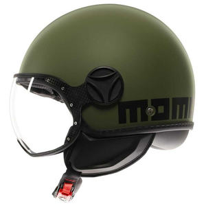 Casque de moto jet classique tout-terrain Momo Design FGTR, demi-face, taille XL, avec fermeture rapide et visière, état neuf - Product Image 3