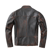 Blouson de pilote en peau de mouton véritable en peau de motard pour homme Blouson et manteaux en cuir véritable
