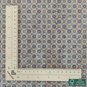 Tela de Corcho Natural con Estampado de Azulejos, Tela Popelina 100% Algodón Orgánico Liberty, Impresión Personalizada - Product Image 3