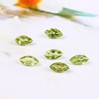 Lot en gros de pierres semi-précieuses naturelles de péridot vert de qualité AAA++ 2x4mm, taille marquise facettée, faites à la main, pour la fabrication de bijoux