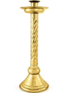 Bougeoir en laiton fini or pour la décoration intérieure Bougeoir d'église en laiton au design classique - Product Image 4