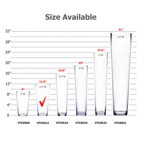 VTC0512 - แจกันทรงกระบอกเรียวเล็ก - 12 นิ้ว - Product Image 2
