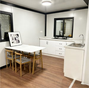 <span class=keywords><strong>Maison</strong></span> préfabriquée en conteneur EPS de 20 pieds, toit irrégulier personnalisé, avec porche <span class=keywords><strong>à</strong></span> toit en pente, disposition de 2 pièces, bureau, hôtel, location - Product Image 6