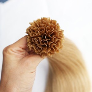 Extensiones de cabello humano Remy con doble punta en U, cabello Natural liso con queratina, 613 virgen, ruso, venta al por mayor, muestra gratis - Product Image 5