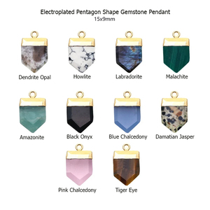 Colgante de GEMA de Calcedonia Rosa galvanizado en forma de pentagonal, fabricación de joyería artesanal, colgante de piedras preciosas hecho a mano, joyería - Product Image 5