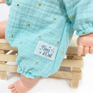 จั๊มสูทมิ้นท์พร้อมกลิ่นวานิลลาตุ๊กตาเด็กผู้หญิงไวนิลทำด้วยมือปรับสรีระ - Product Image 4