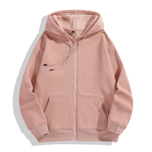 320g/430g 100% algodón polar invierno impresión Digital liso teñido logotipo personalizado con bolsillo sudadera con cremallera para hombre - Product Image 2