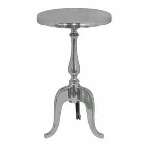 Table basse à revêtement en poudre noir mat, meuble de maison en acier rond, Table basse à dessus en métal, prix de gros - Product Image 2