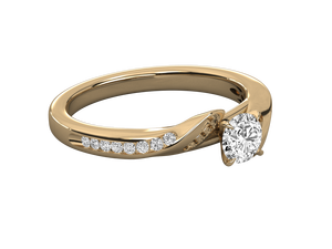 เครื่องประดับที่ดีได้รับการรับรองจากห้องแล็บ IGI แหวนทอง14K ประดับเพชรดีไซน์คลาสสิกหรูหราสำหรับงานแต่งงาน - Product Image 3