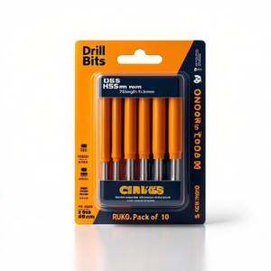 <b>Drill</b> <b>Bits</b> for <b>Wood</b> 7.5mm HSS 5xD Spiral Length 69mm RUKO-Pack of 10 - Product Image 2
